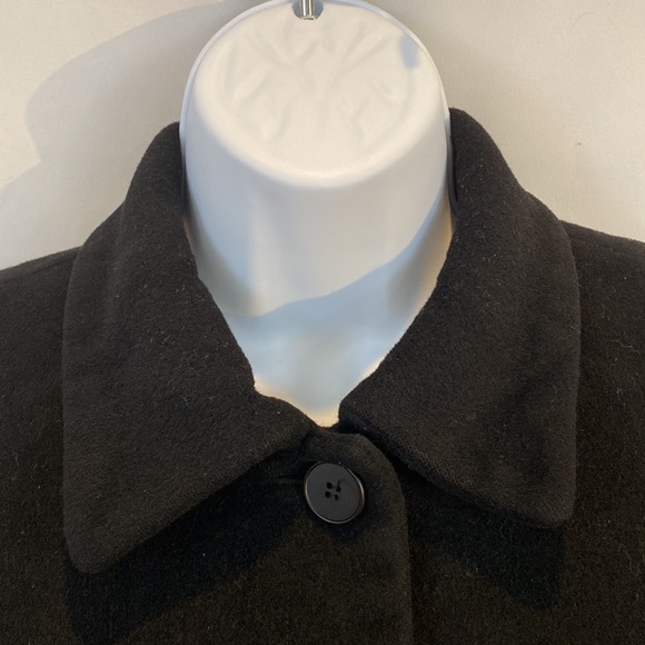 Anne Klein thigh length wool and cashmere pea coat in black size 6P 6 petite - Picture 2 of 16